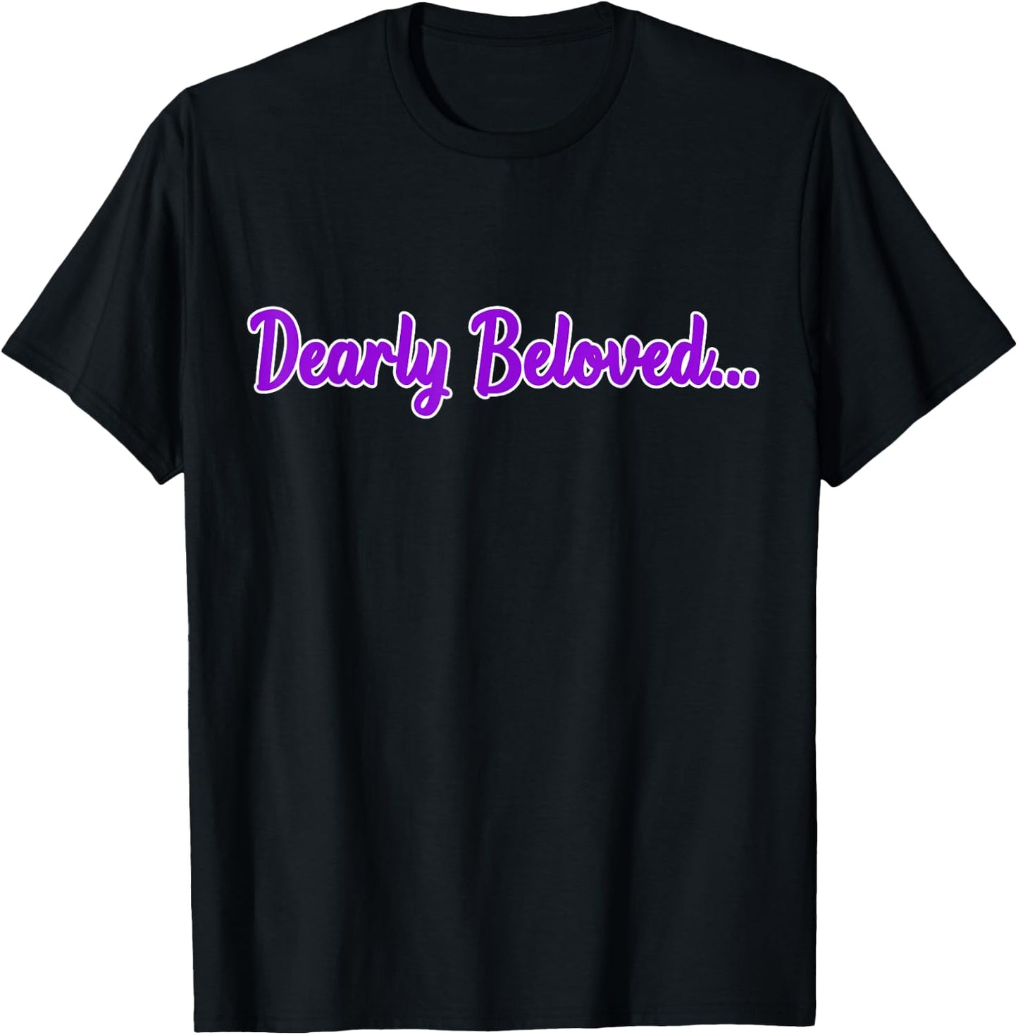 Dearly Beloved Purple 80s Retro Concert 1980's T-Shirt - T-Shirt | Black