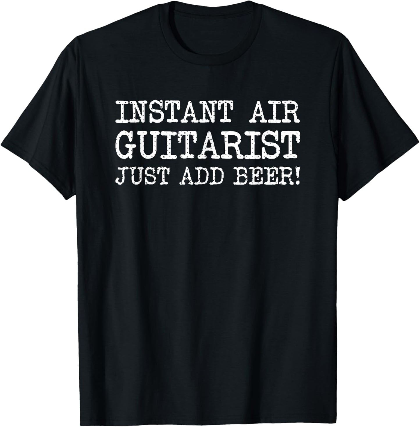 Funny Air Guitar Beer Drinking Guitarist T-Shirt - T-Shirt | Black