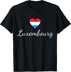 Luxembourg Flag, Luxembourg Travel, Luxembourger, Luxembourg T-Shirt - T-Shirt | Black