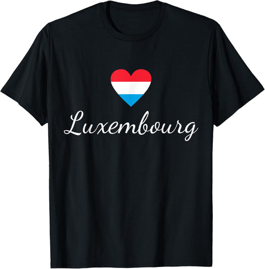 Luxembourg Flag, Luxembourg Travel, Luxembourger, Luxembourg T-Shirt - T-Shirt | Black