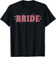 Bride Wedding Bachelorette Party Bridal Retro Groovy Bride T-Shirt - T-Shirt | Black