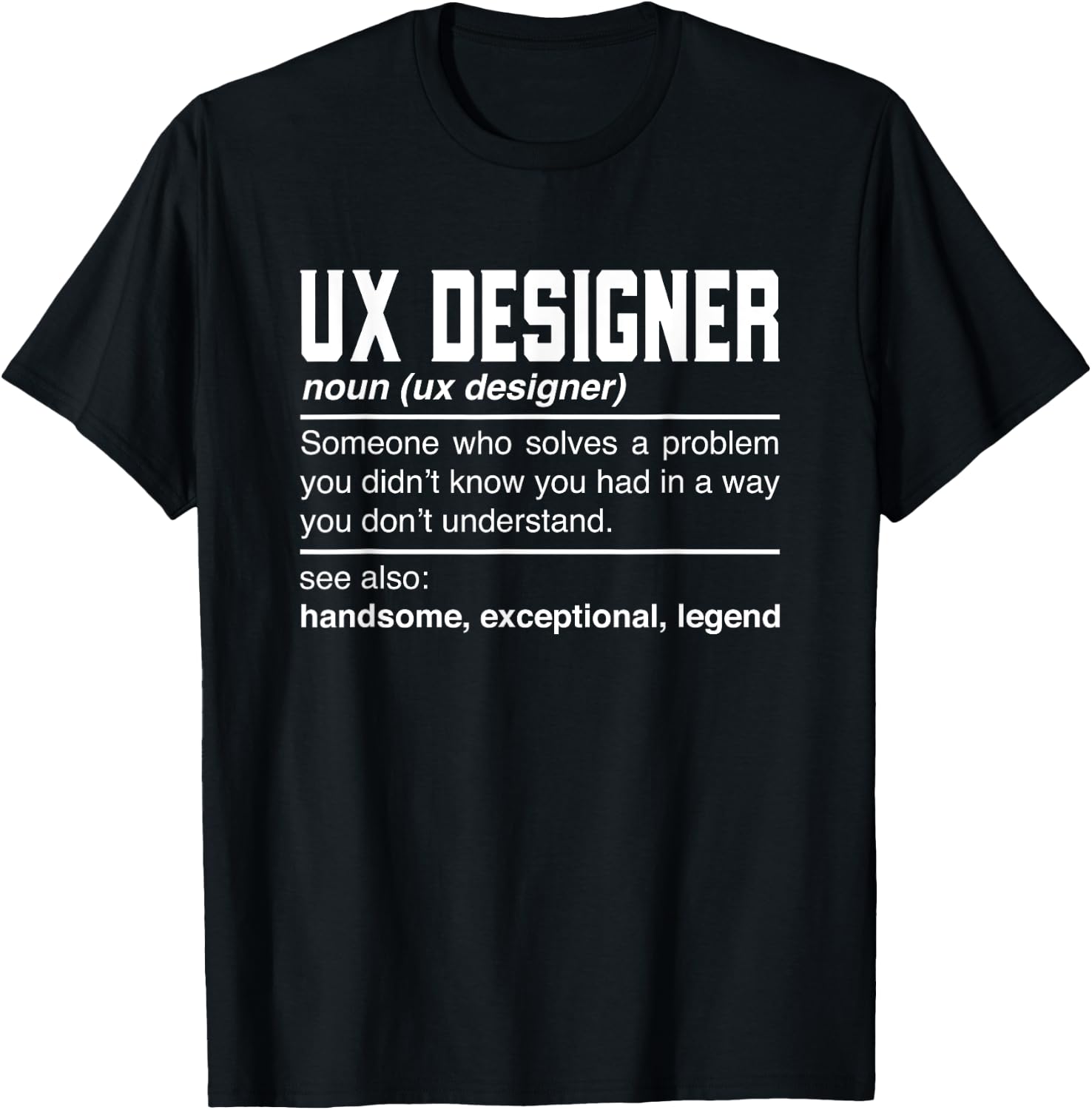 Ux Designer Definition Design - Interaction Designers Noun T-Shirt - T-Shirt | Black