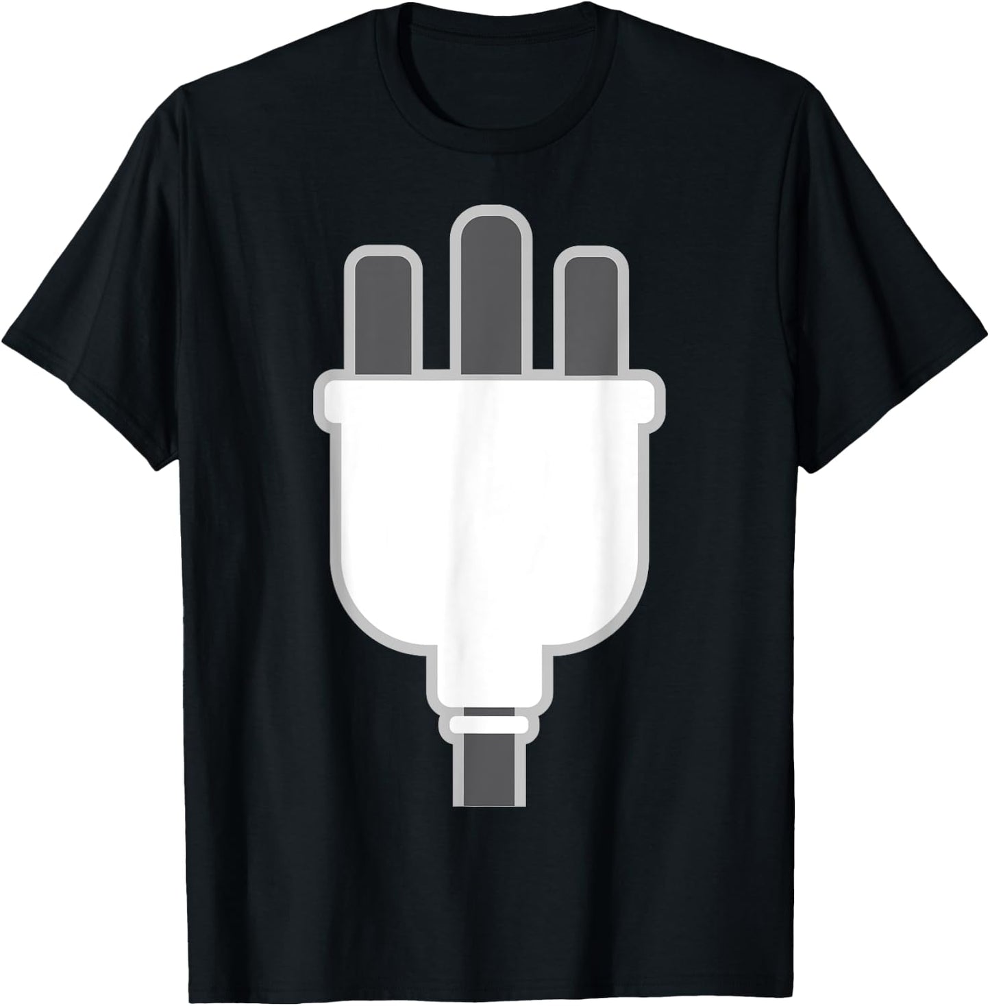 Plug Easy Plug And Socket Couple Halloween Costume T-Shirt - T-Shirt | Black