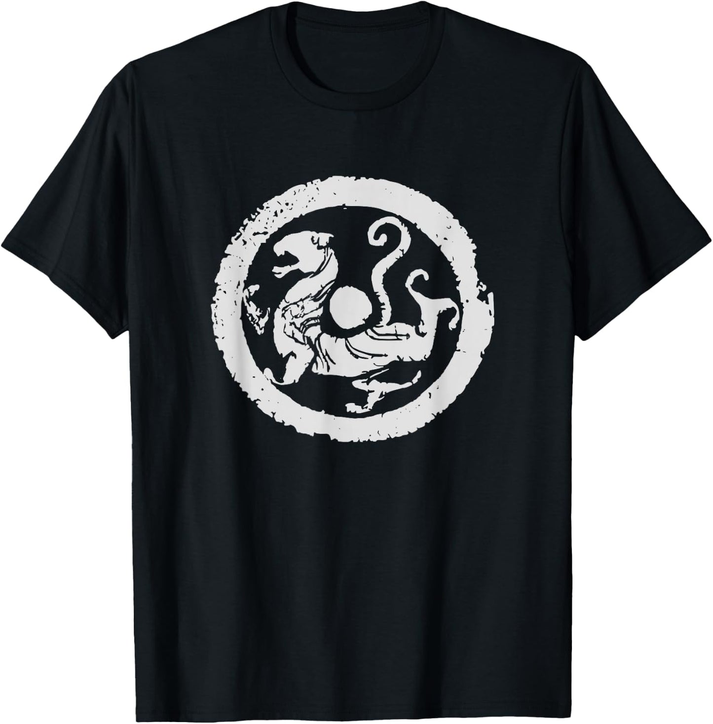 White Tiger of the West Baihu Ancient Chinese Smbol T-Shirt - T-Shirt | Black