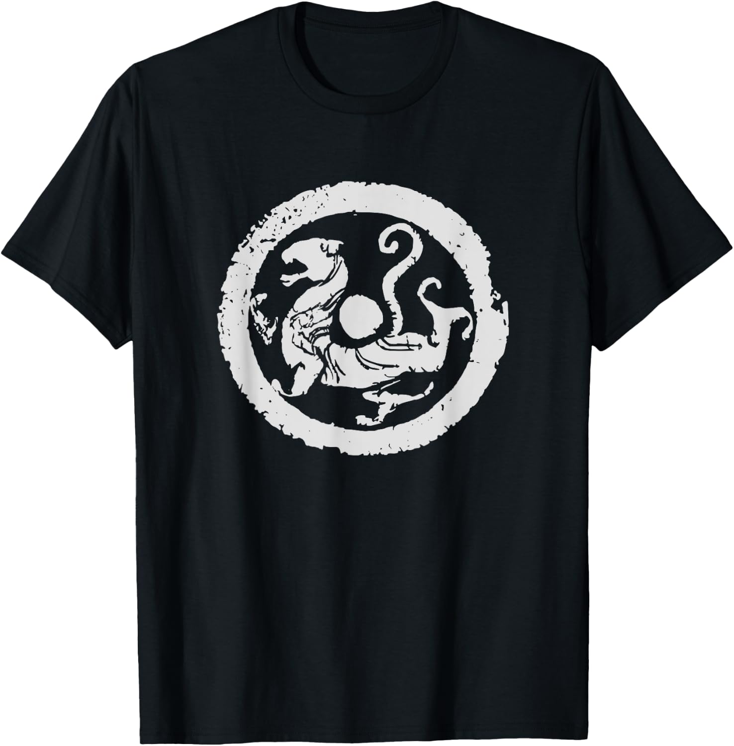 White Tiger of the West Baihu Ancient Chinese Smbol T-Shirt - T-Shirt | Black