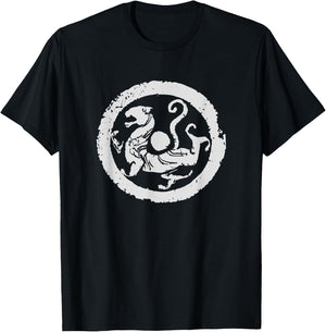 White Tiger of the West Baihu Ancient Chinese Smbol T-Shirt - T-Shirt | Black