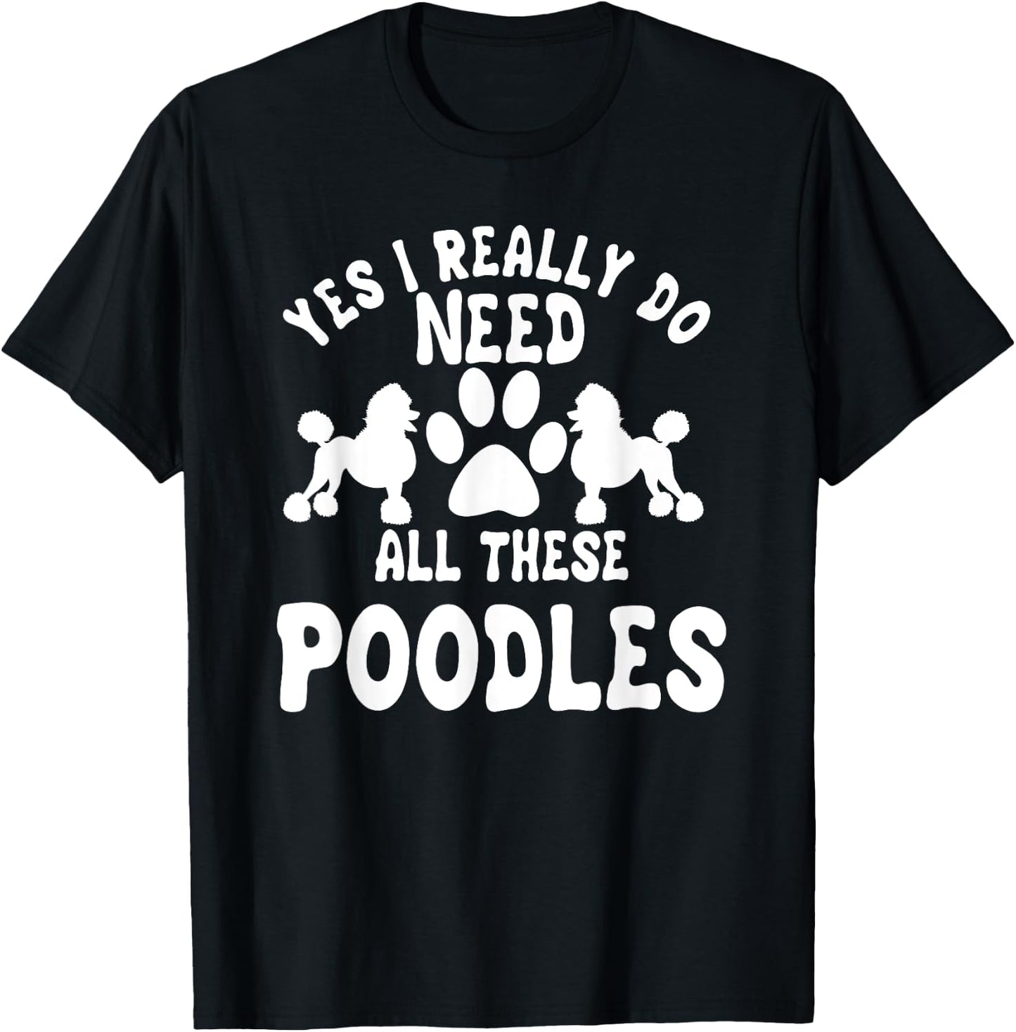 Poodle Dog Owner Pet Breeders Water Retriever Lover T-Shirt - T-Shirt | Black