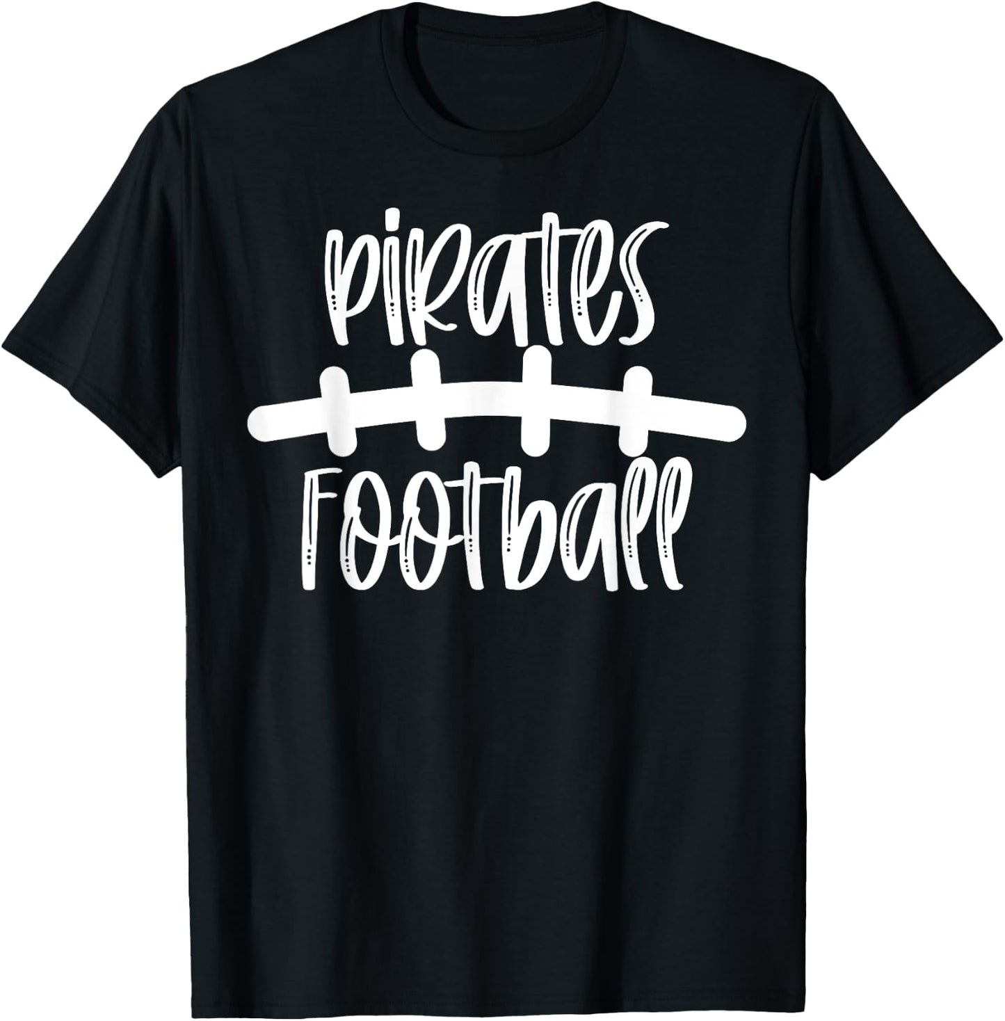 Pirates Football School Spirit Team Mascot Game Night T-Shirt - T-Shirt | Black