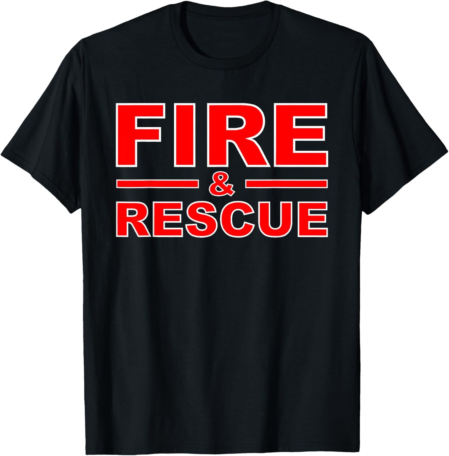 Fire Rescue Fire Fighter Fireman Kids Youth Adult Boys Girls T-Shirt - T-Shirt | Black