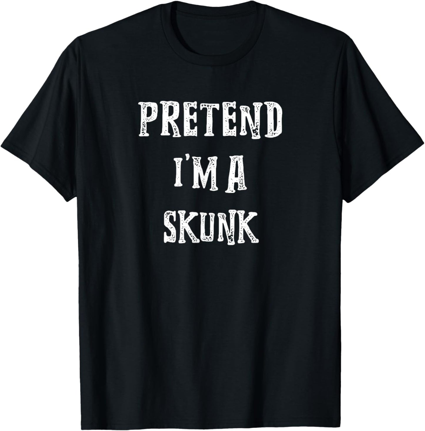 Pretend I'm A Skunk Halloween Costume Couples Matching T-Shirt - T-Shirt | Black