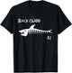 Block Island RI Shark Skeleton White Print T-Shirt - T-Shirt | Black