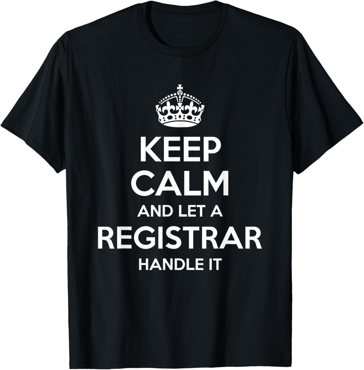 REGISTRAR Gift Funny Job Title Profession Birthday Work Idea T-Shirt - T-Shirt | Black