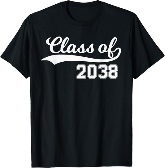 Class of 2038 Grow with Me First Day of School T-Shirt - T-Shirt | Black