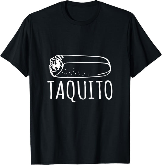 Burrito Taquito Funny Daddy And Me Matching T-Shirt - T-Shirt | Black