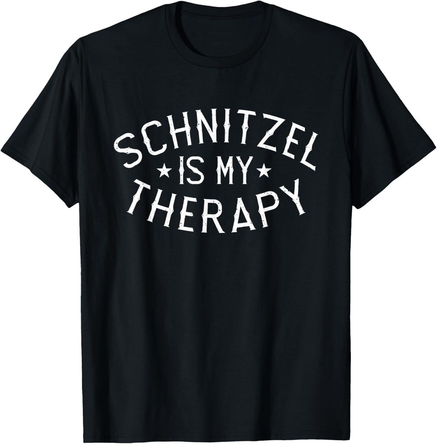 Schnitzel is my Therapy Funny German Schnitzel T-Shirt - T-Shirt | Black