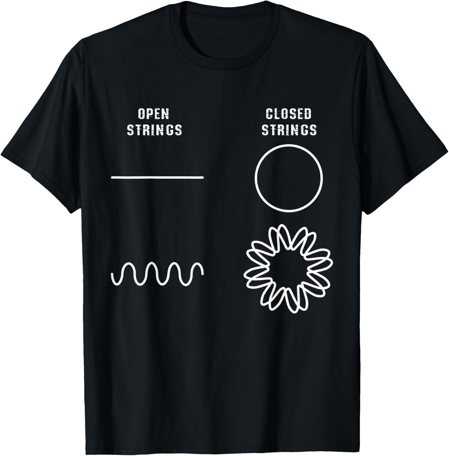 String Theory Strings - Neutrinos Open String Bran Physics T-Shirt - T-Shirt | Black