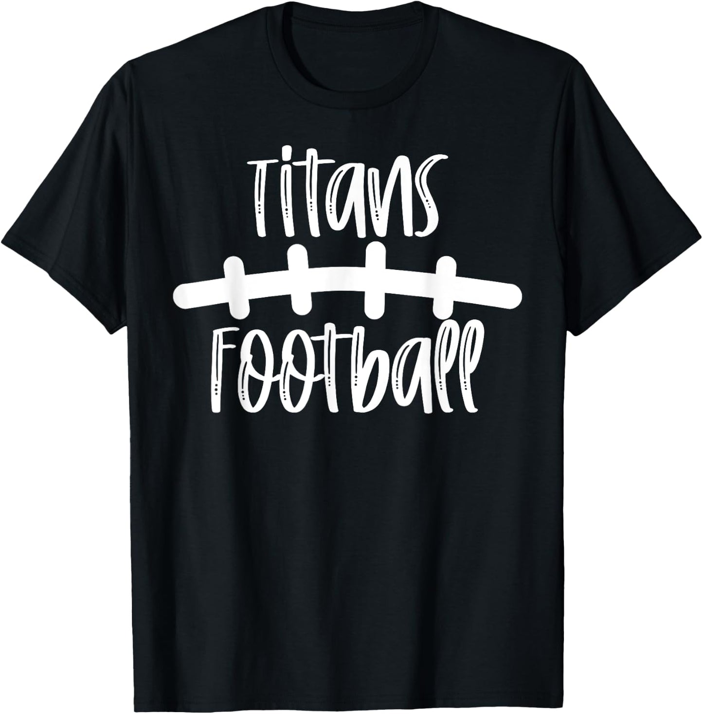 Titans Football School Spirit Team Mascot Game Night T-Shirt - T-Shirt | Black