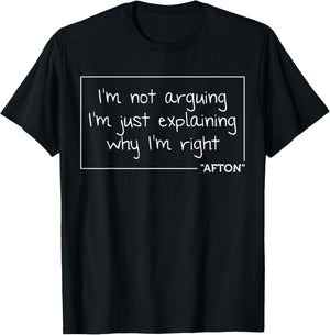 AFTON Gift Quote Personalized Name Funny Birthday Joke Idea T-Shirt - T-Shirt | Black