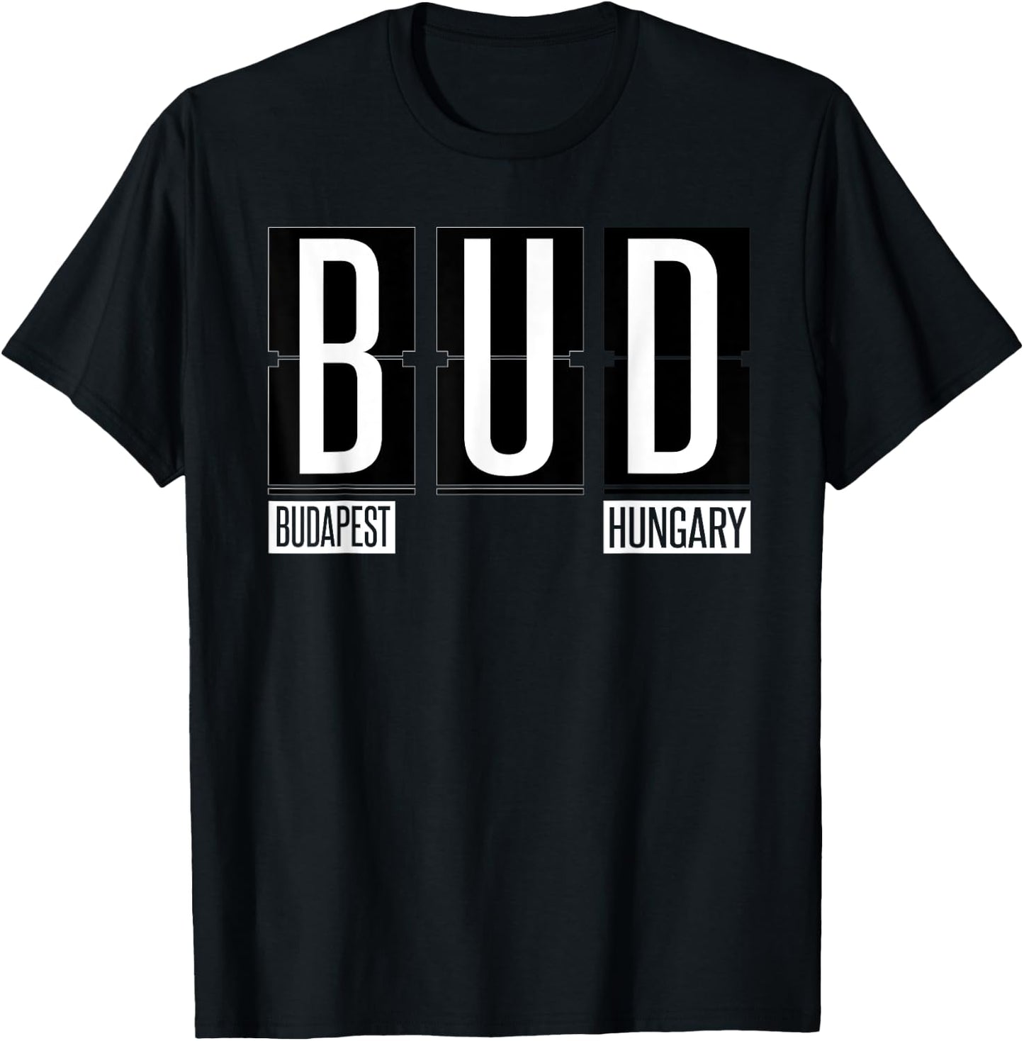 BUD - Budapest Hungary Souvenir or Gift Shirt Apparel T-Shirt - T-Shirt | Black