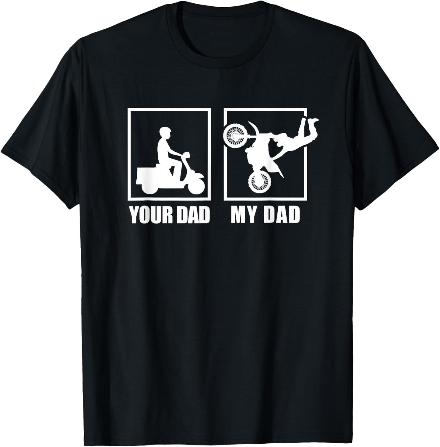 Your Dad My Dad Funny Motorcycle Biker Dad T-Shirt - T-Shirt | Black