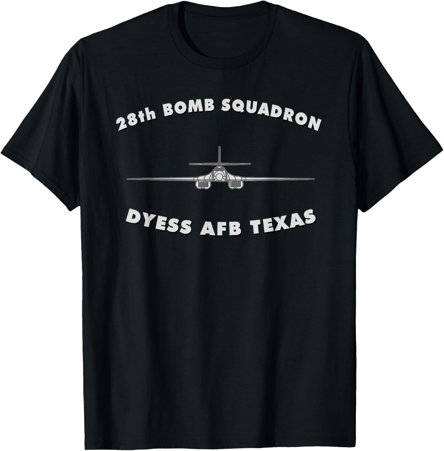28th Bomb Squadron B-1 Lancer Bomber Airplane T-Shirt - T-Shirt | Black