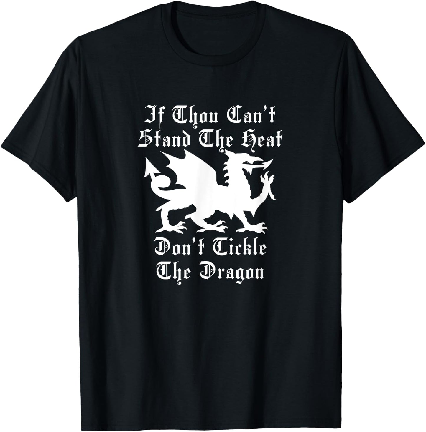 Fire Dragon Renaissance Fair Faire Festival Medieval Theme T-Shirt - T-Shirt | Black