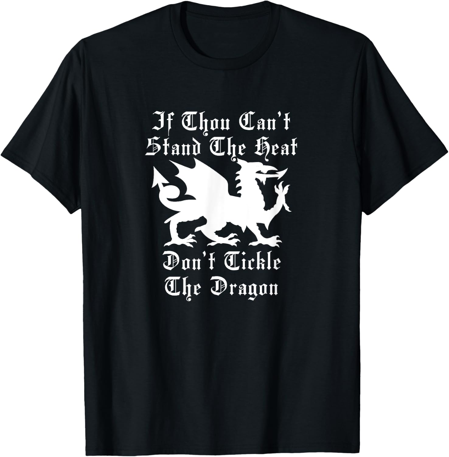 Fire Dragon Renaissance Fair Faire Festival Medieval Theme T-Shirt - T-Shirt | Black
