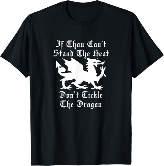 Fire Dragon Renaissance Fair Faire Festival Medieval Theme T-Shirt - T-Shirt | Black