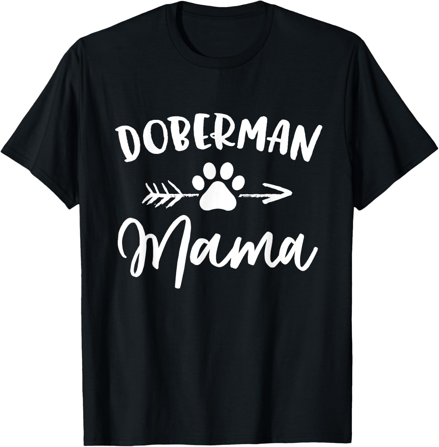 Doberman Mama Doberman Lover Owner Gift Dobie Dog Mom Mother T-Shirt - T-Shirt | Black