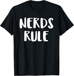 Nerds Rule Graphic T-Shirt - T-Shirt | Black