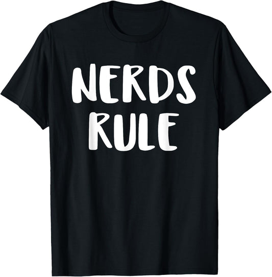 Nerds Rule Graphic T-Shirt - T-Shirt | Black