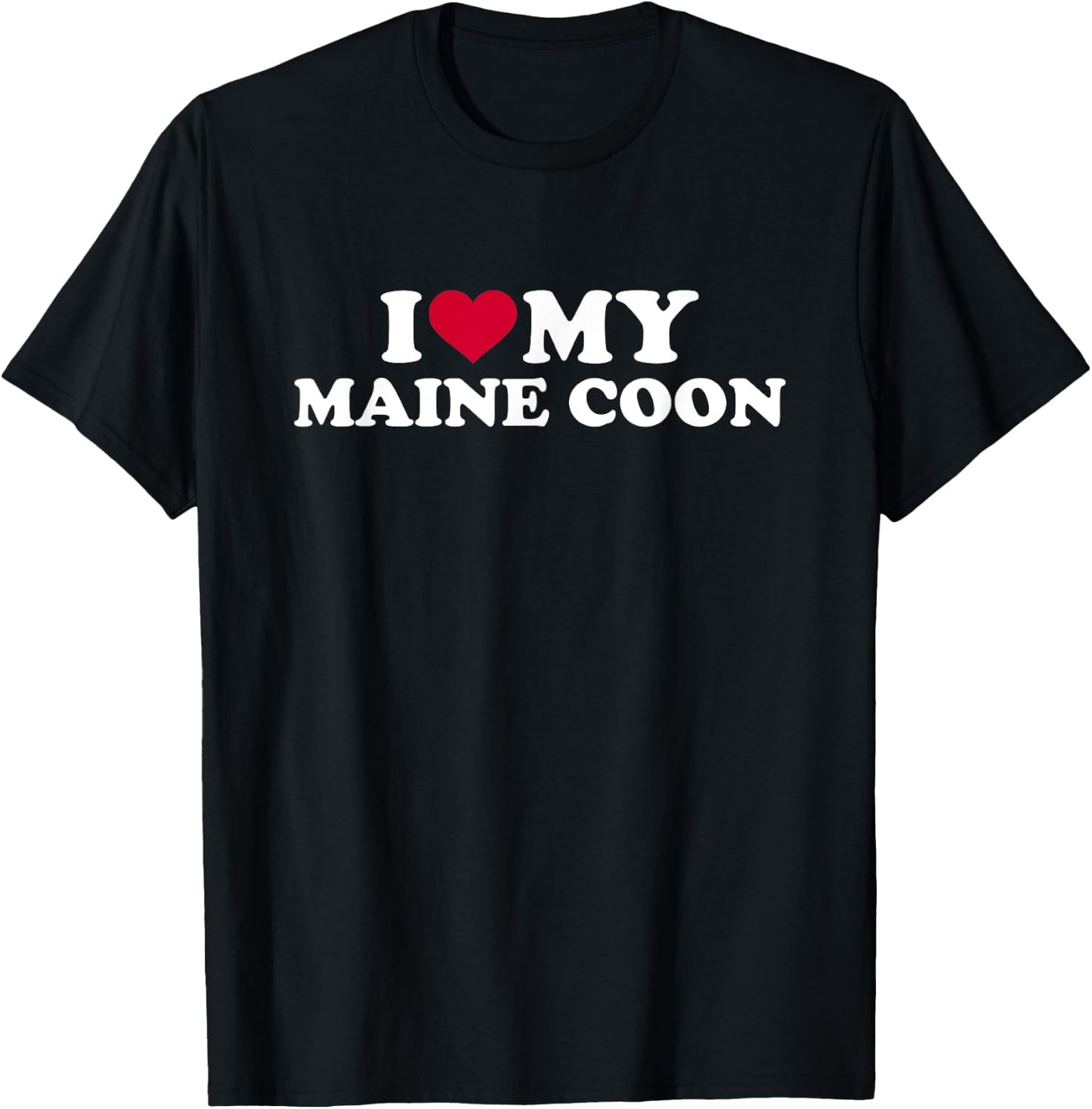 I love my maine coon cat T-Shirt - T-Shirt | Black