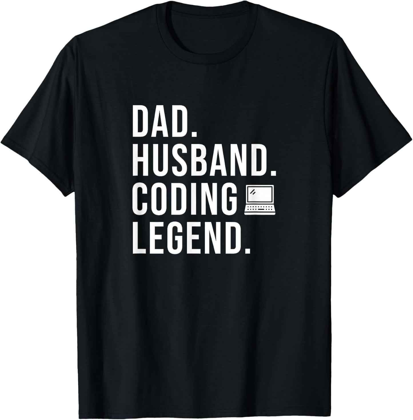 Dad Husband Coding Legend Superpower Funny Coder Programmer T-Shirt - T-Shirt | Black