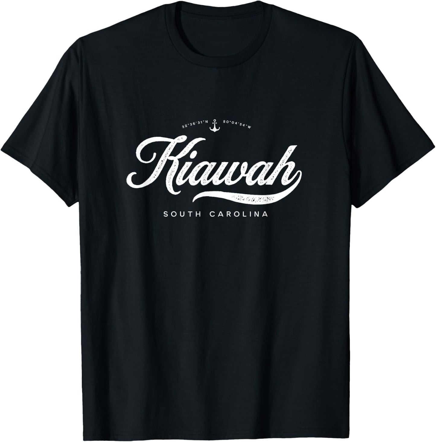 Kiawah Island South Carolina Vintage Retro T-Shirt - T-Shirt | Black