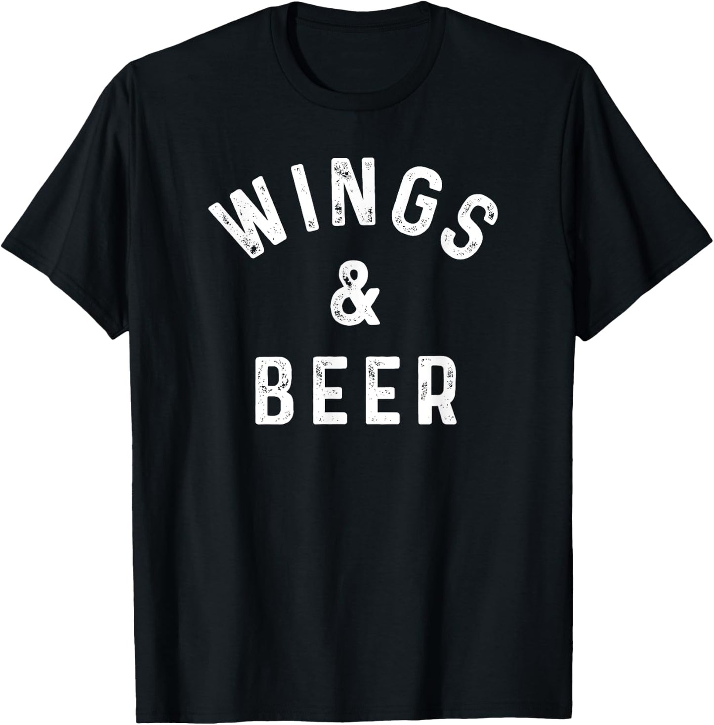 Wings & Beer Funny Buffalo Chicken and Beer Drinker T-Shirt - T-Shirt | Black