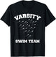 CRUDO Varsity Swim Team Swimming Sperm -Adults Black Short Sleeve Modern T-Shirt - T-Shirt | Black