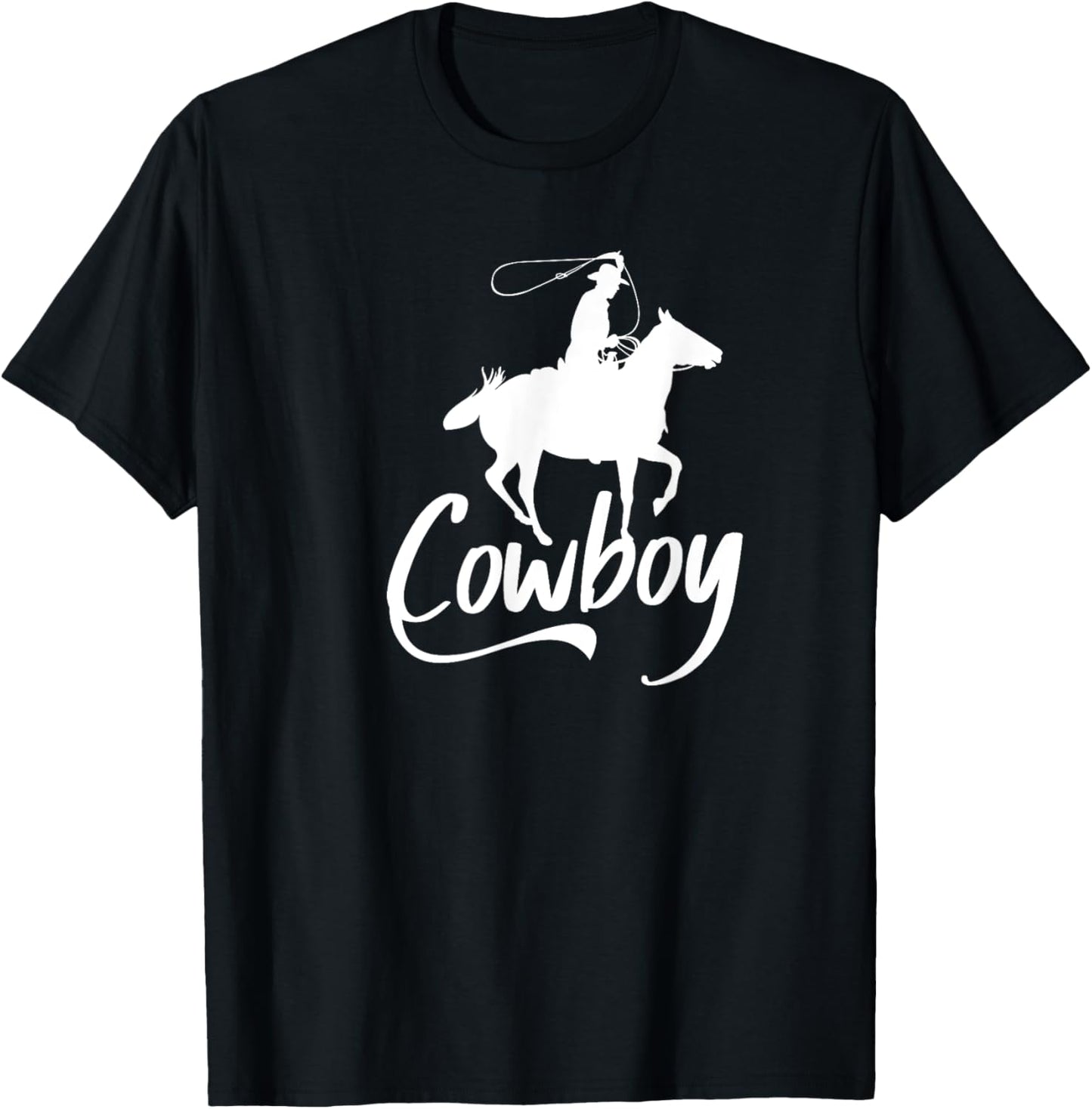 Cowboy America Wild West Cowboys USA T-Shirt - T-Shirt | Black