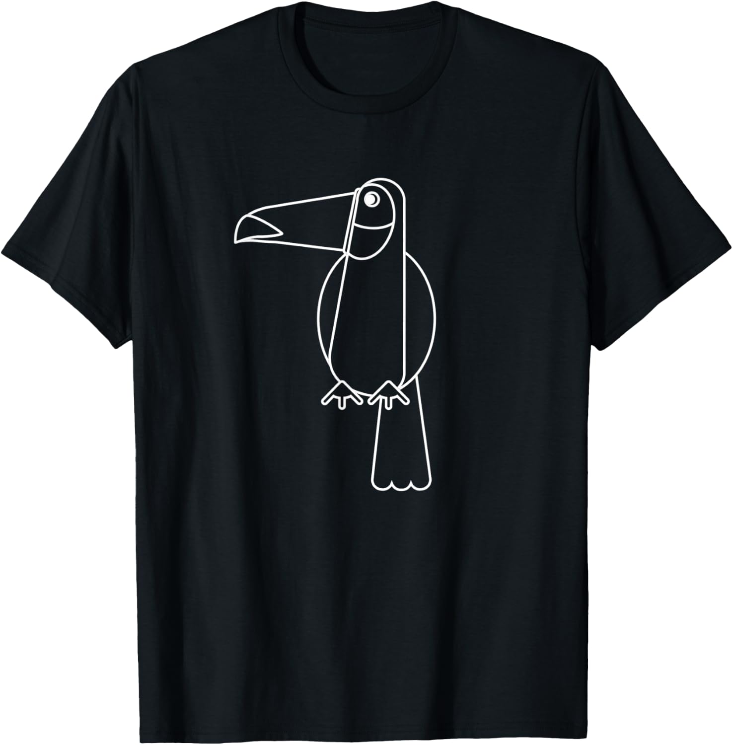 Tuucan Graphic Print Minimalist Kids or Adults T-Shirt - T-Shirt | Black