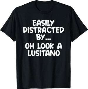 Funny Lusitano Horse Equine Joke T-Shirt - T-Shirt | Black