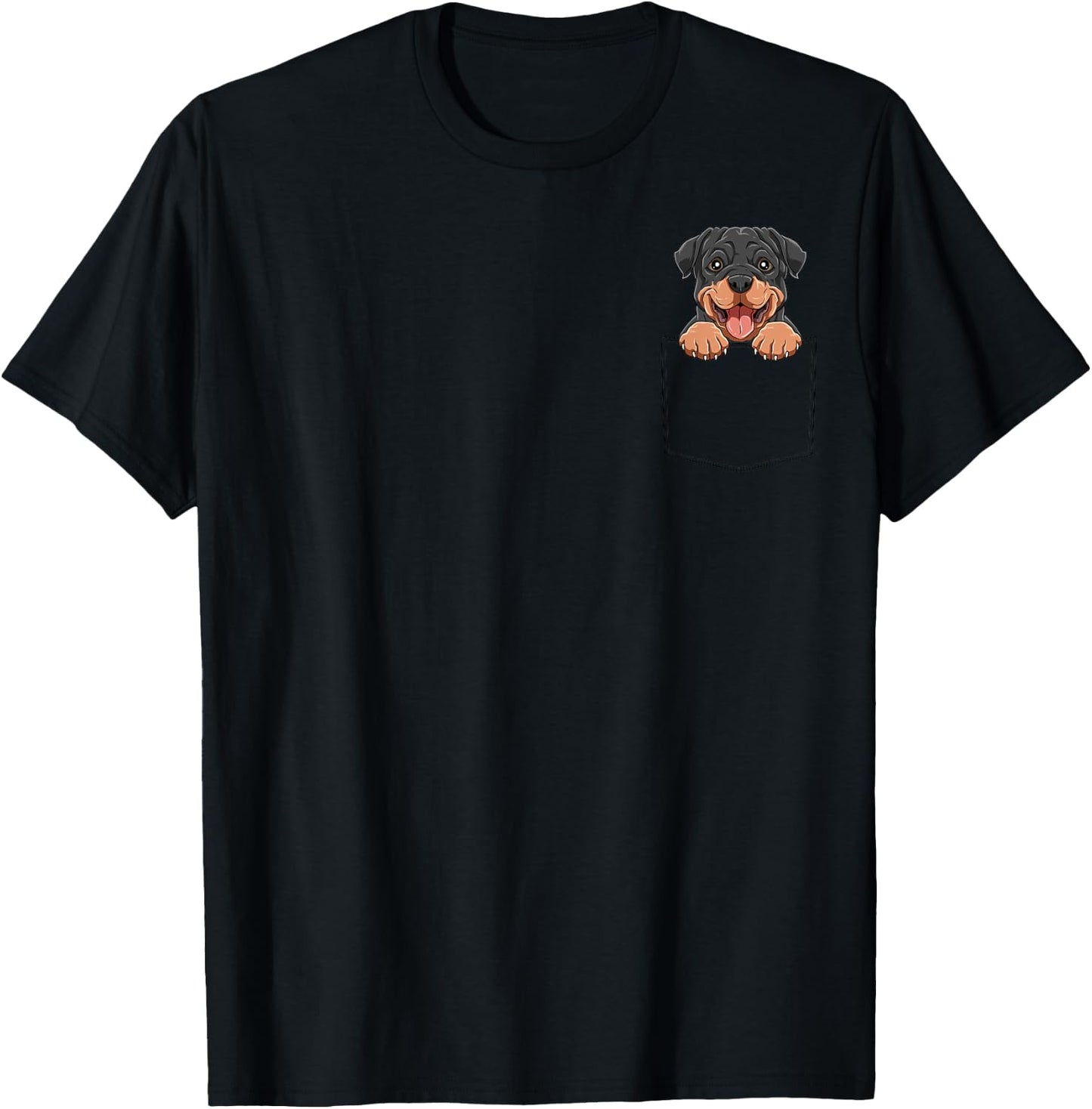 Rottweiler Pocket Rottweiler In Pocket Rottweiler Peeking T-Shirt - T-Shirt | Black