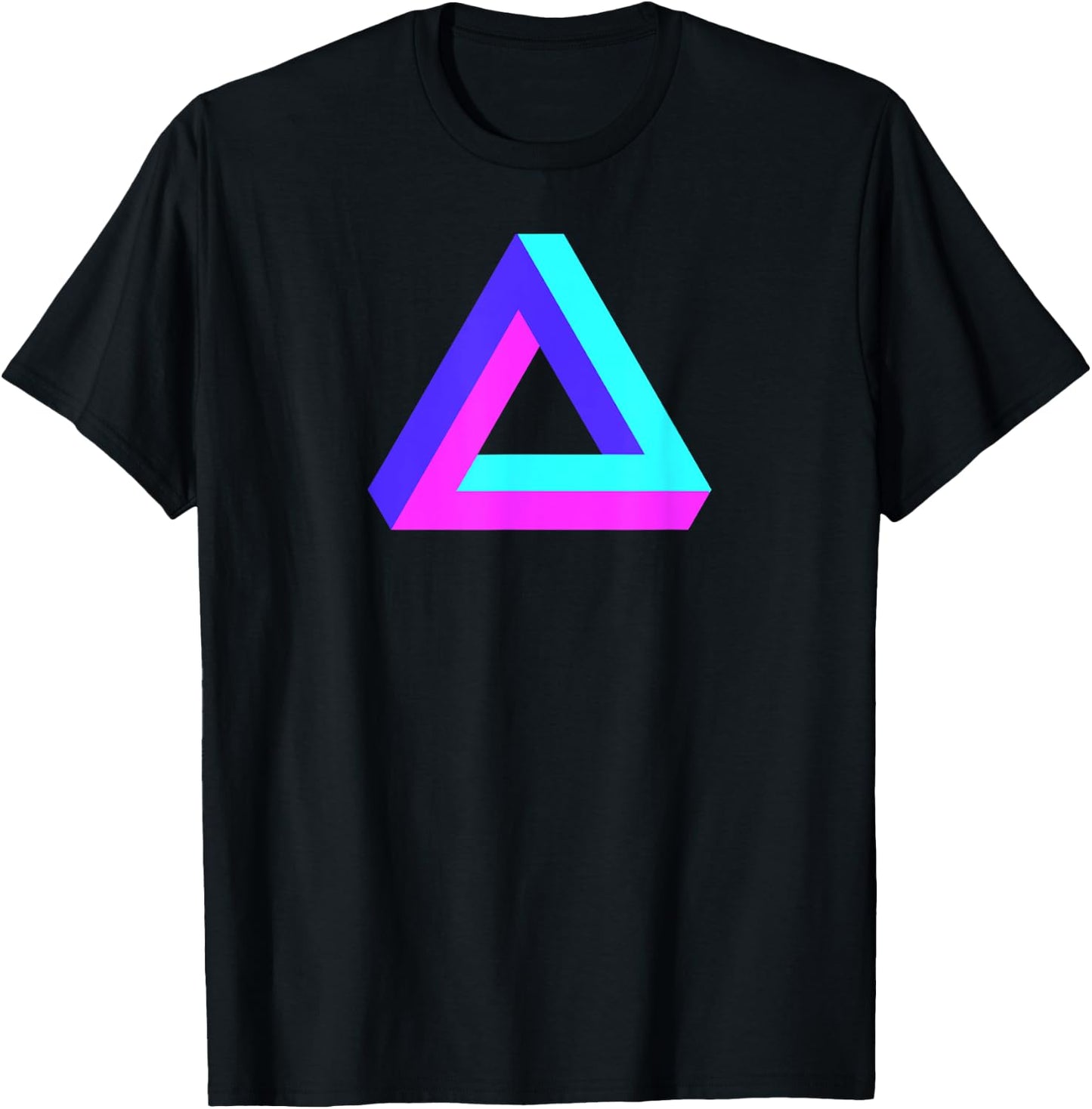 Sacred Geometry Shirt - Geometric Penrose Triangle T Shirt T-Shirt - T-Shirt | Black