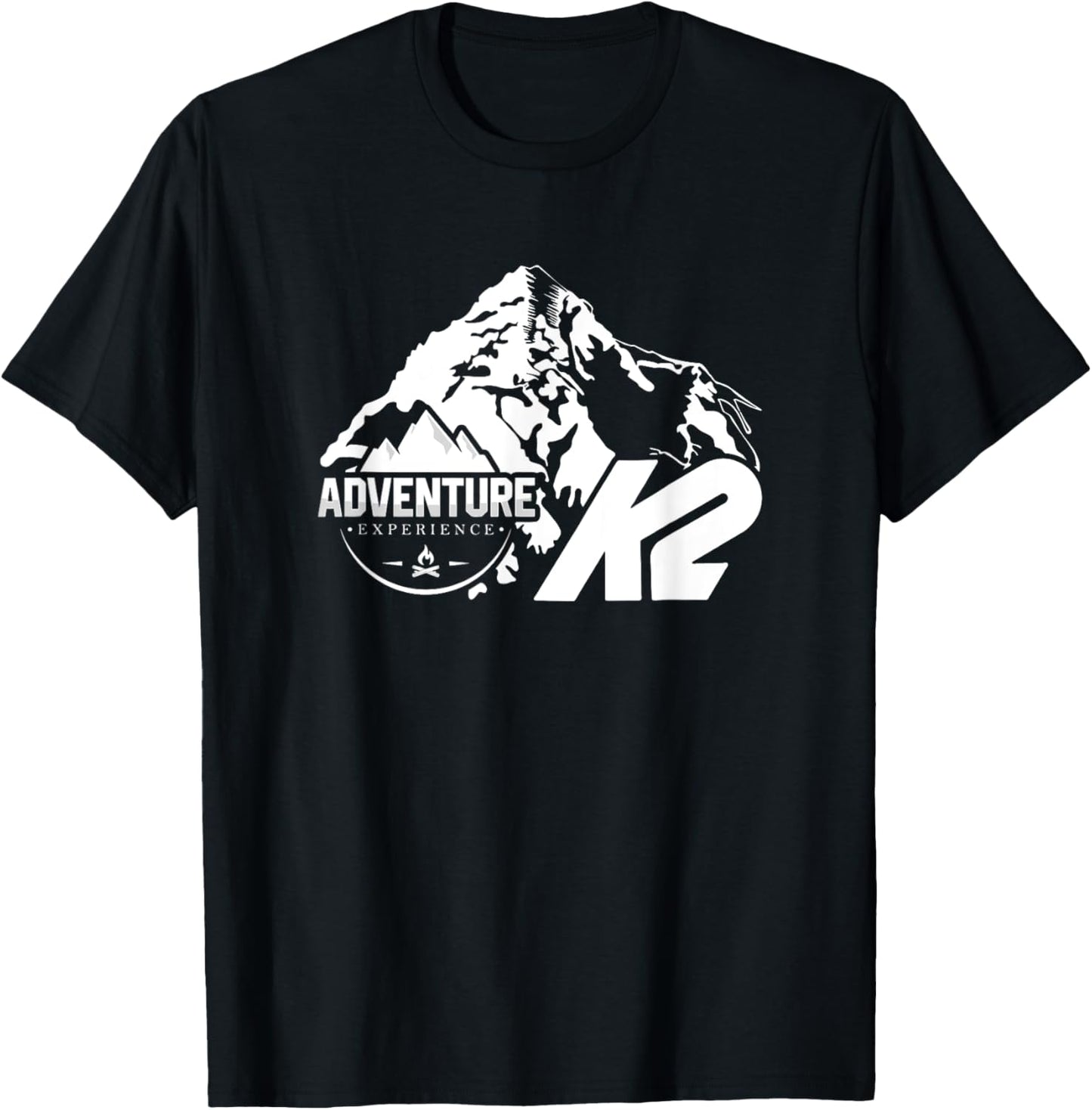 Campfire Adventure Mountain T-Shirt - T-Shirt | Black