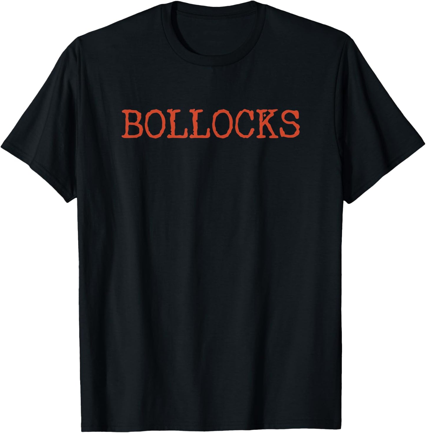 Cheeky - Bollocks - Typewriter font looking British insult T-Shirt - T-Shirt | Black