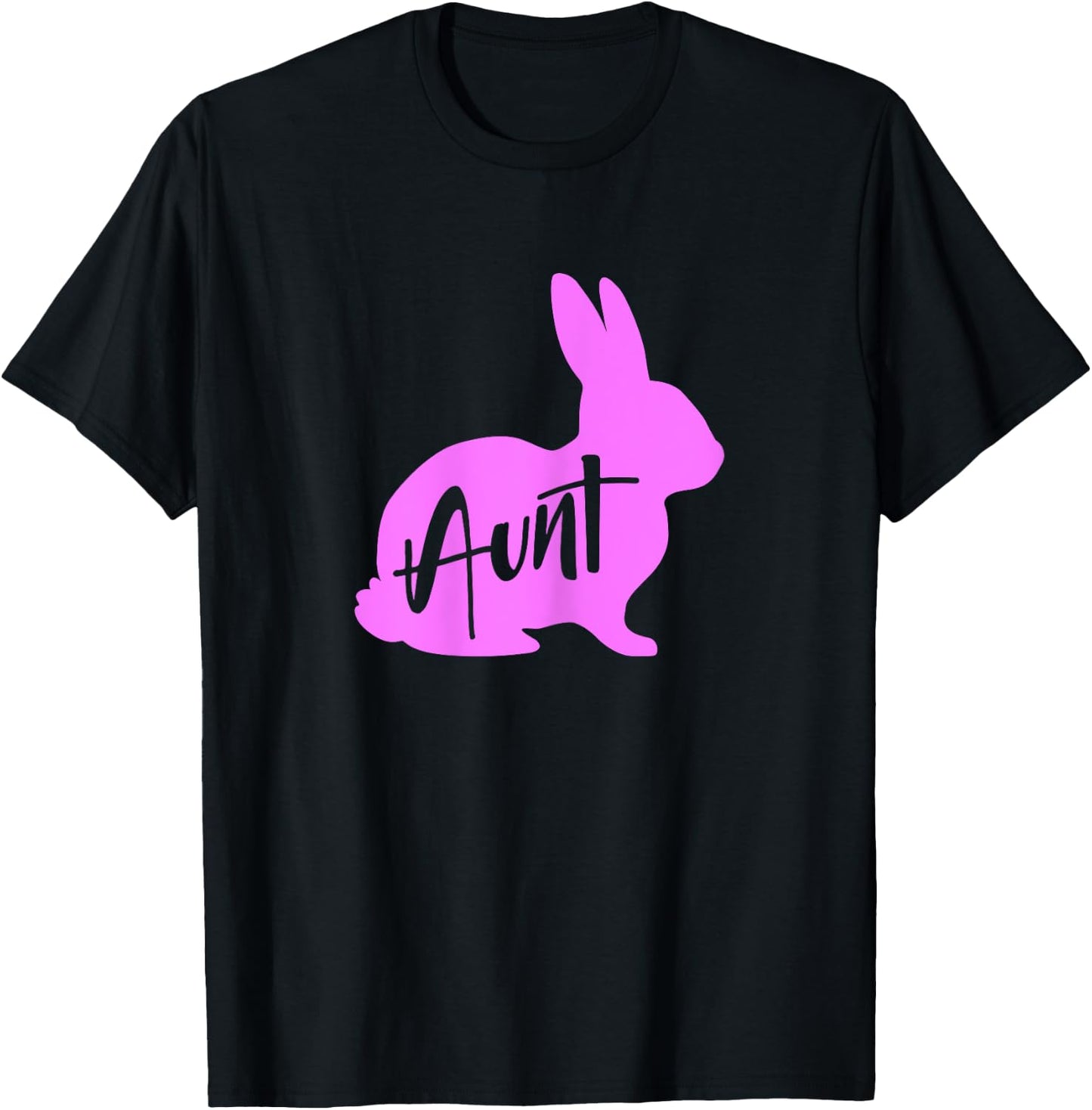 Aunt Bunny Rabbit Auntie Easter T-Shirt - T-Shirt | Black