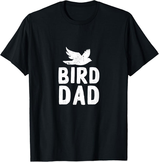 Bird Dad Design for Companion Bird Pet Owners T-Shirt - T-Shirt | Black