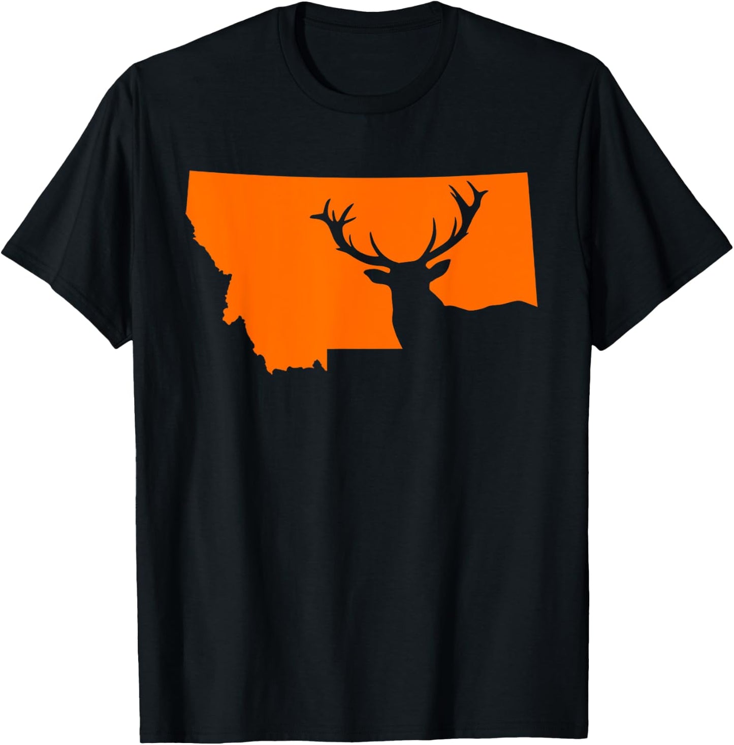Montana Elk Hunting Cool Montana Hunters Hunting T-Shirt - T-Shirt | Black