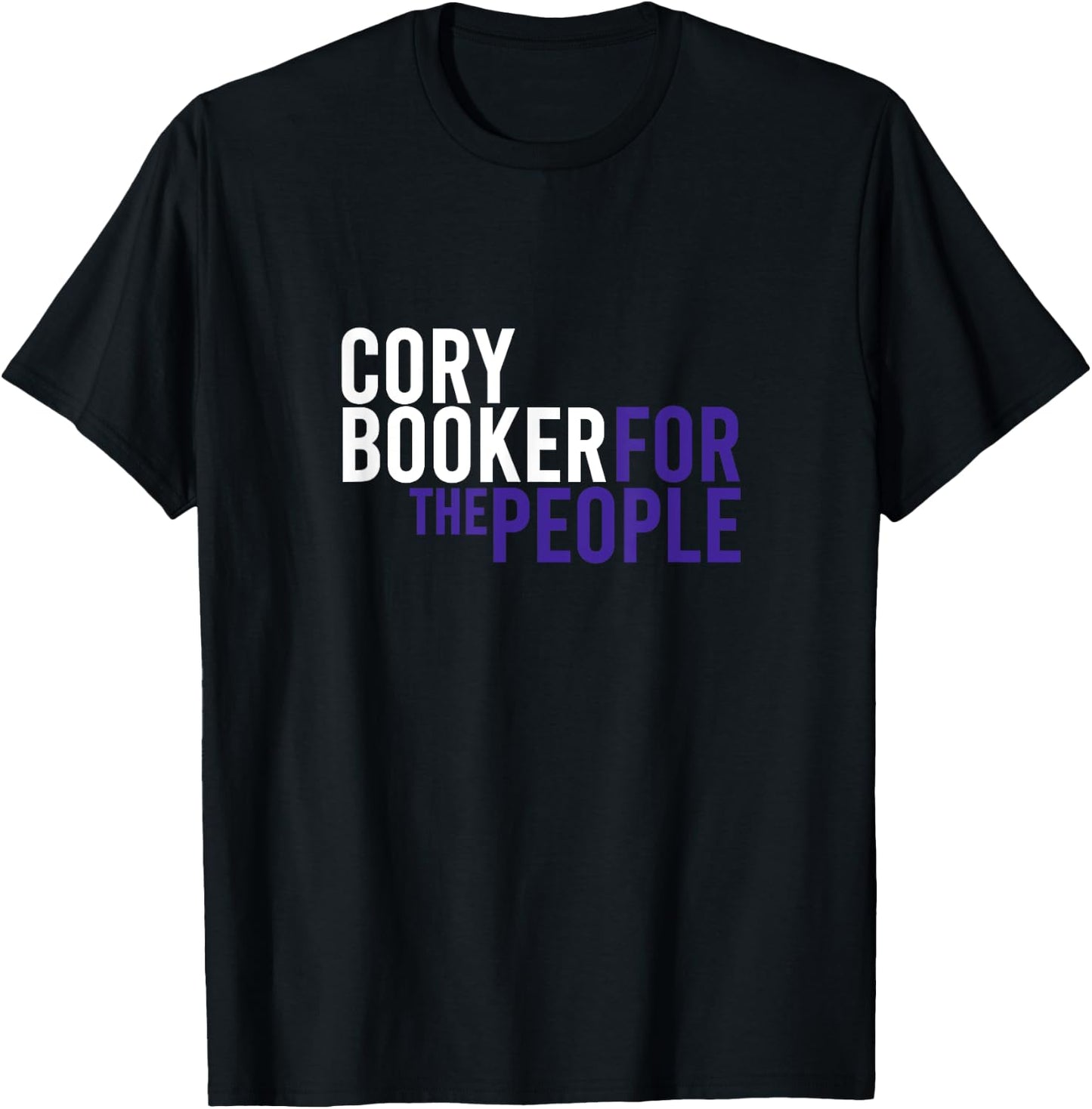 Cory Booker For The People | 2024 Liberal Democrat USA T-Shirt - T-Shirt | Black