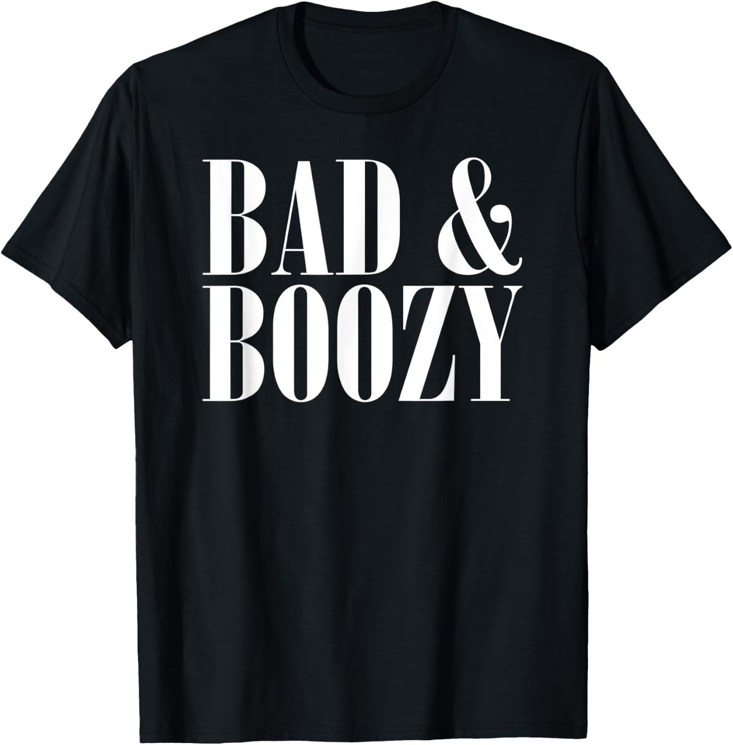 Bad & Boozy Bachelorette Party Funny Summer Beer Pun T-Shirt - T-Shirt | Black
