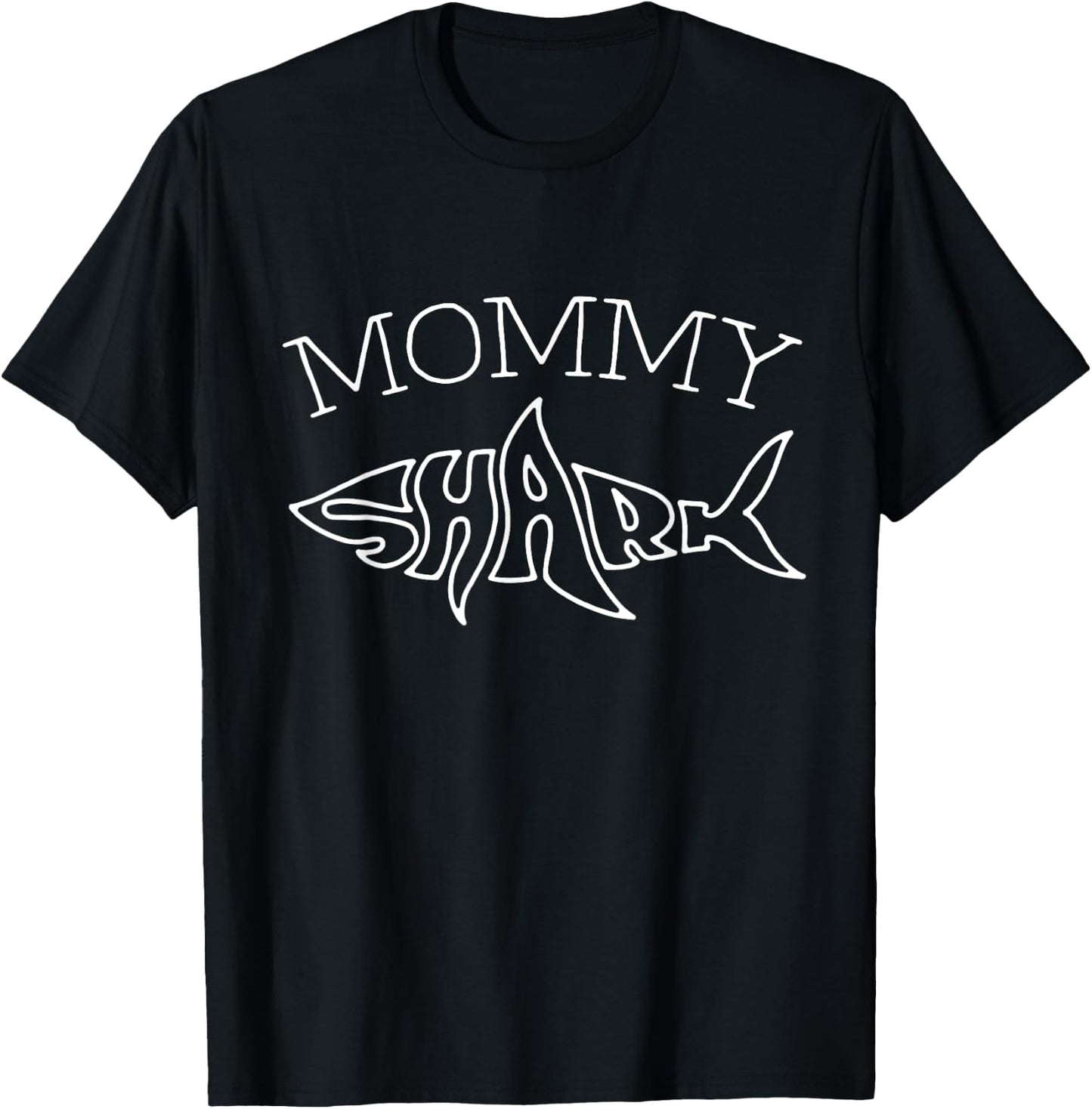 Mommy Birthday Shark Mom Matching Family Women T-Shirt - T-Shirt | Black