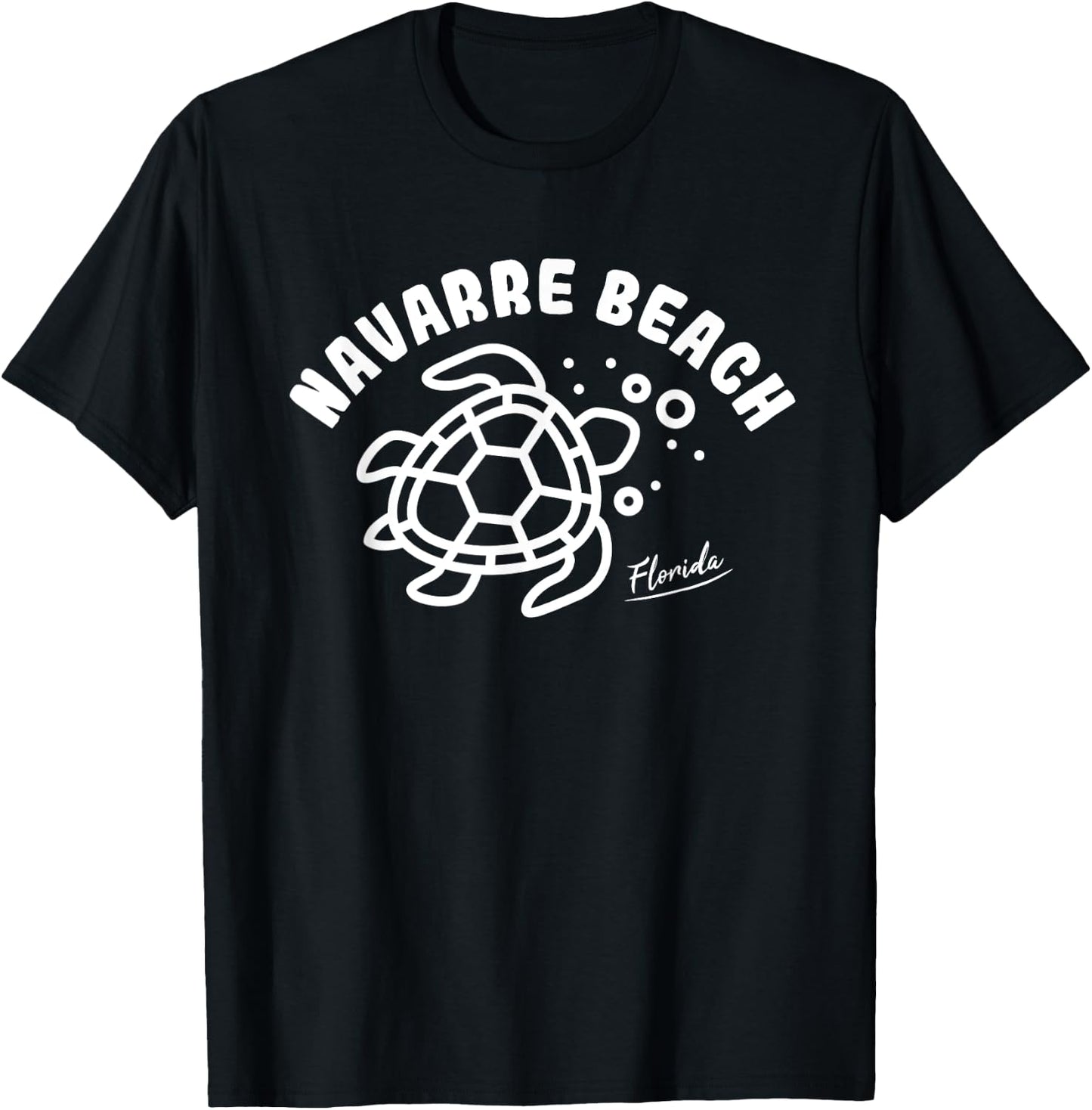 Navarre Beach Florida Sea Turtle Souvenir T-Shirt - T-Shirt | Black